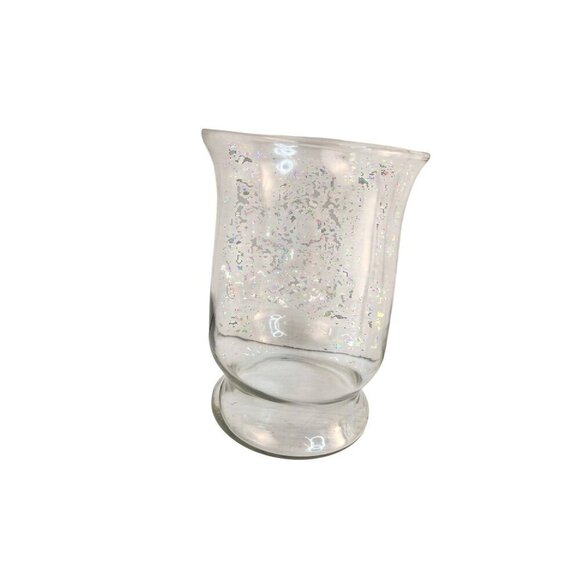 Clear Glass Flower Gathering Vase Elegant Design 8" Tall 4.5" Top Diameter For H - Picture 8 of 10